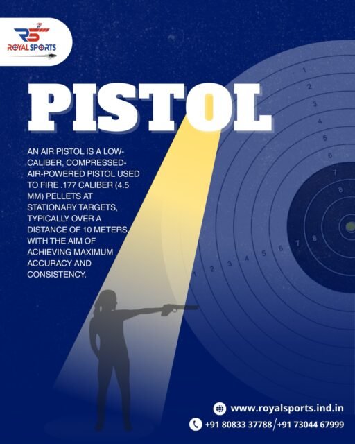 Precision. Control. Discipline. 🎯

Whether it’s an air pistol or an air rifle, every shot is about focus, stability, and consistency. Designed for accuracy at 10 meters, these tools aren’t just equipment they’re a test of skill & mindset.

At Royal Sports, we bring you gear that helps you aim better, perform stronger and shoot with confidence.
.
.
.
[Air pistol shooting, air rifle shooting, target practice, precision sports, shooting accuracy, 10 meter shooting, competitive shooting, Royal sports]

#RoyalSports #PrecisionShooting #TargetPractice #ShootingSports #AimBetter