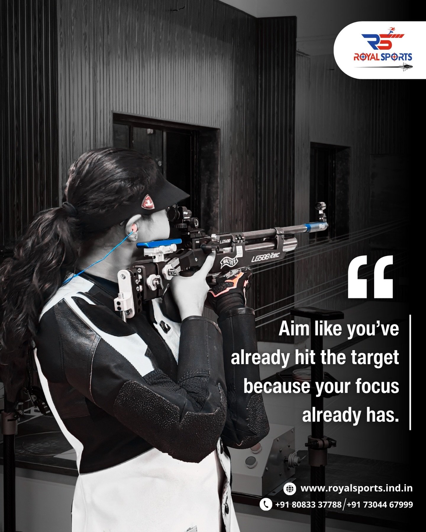 Success starts before the shot is fired. 

Join Royal Sports Academy today🎯💪

#ShootingSport #AimFocused #PrecisionShooting #RoyalSports #ChampionMindset

shooting sports, precision shooting, rifle training, target shooting, focus and discipline, shooting athlete, sports motivation, championship mindset, competitive shooting, air rifle, confidence, mental focus, athlete training, shooting academy, sports performance