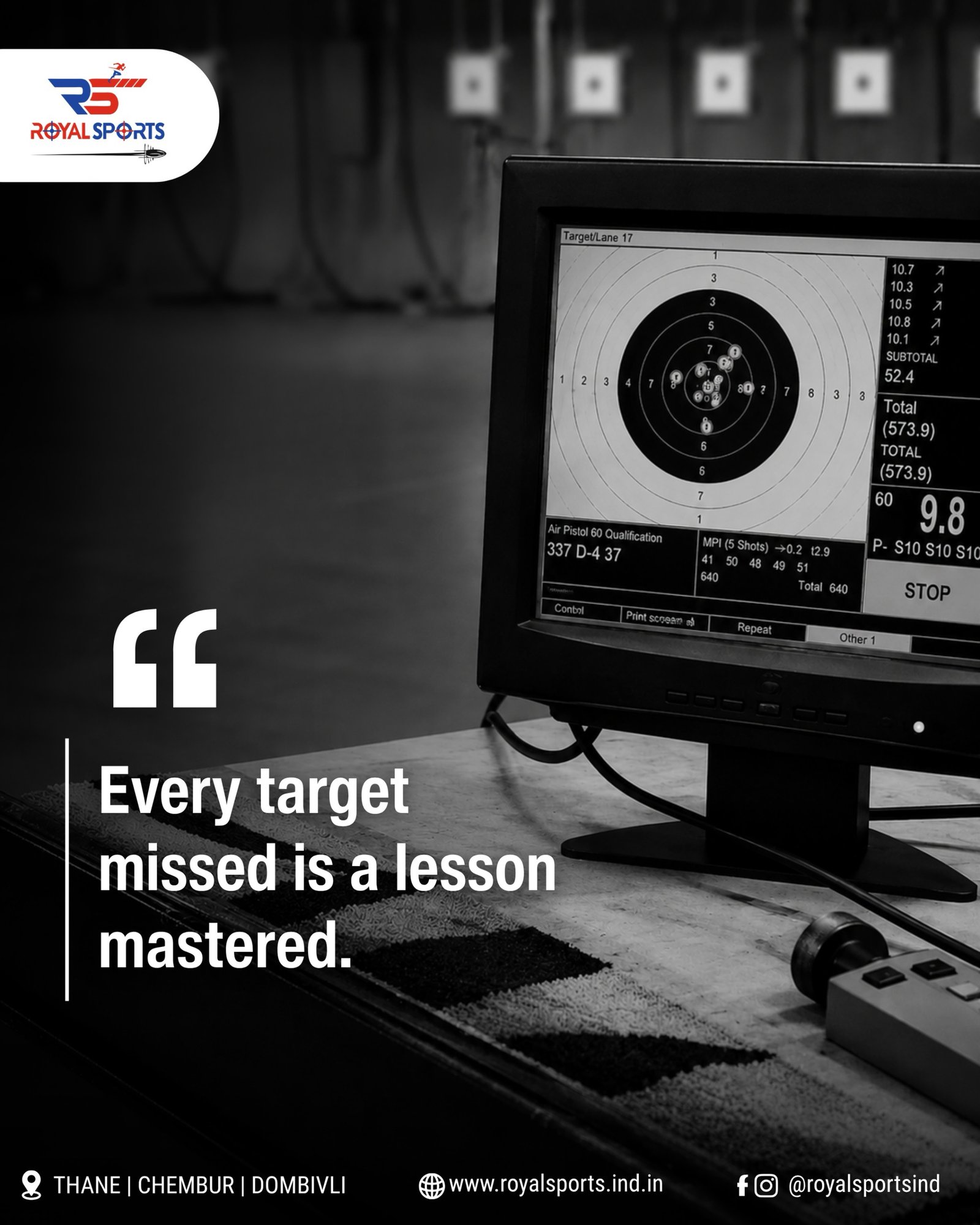 Every shot teaches something.
Every mistake builds precision.

At Royal Sports Academy, growth begins the moment you learn to stay focused, patient & consistent.

Success in shooting is not about perfection from day one it is about learning from every target and improving with every session.

Train your focus. Master your control. Hit your goals.

Admissions are now open.
DM us to start your shooting journey with expert guidance and professional training.
.
.
.
[rifle shooting, shooting academy, target shooting, focus training, concentration skills, precision sport, Olympic shooting, shooting range, mental strength, discipline training, sports academy, confidence building, air rifle shooting, shooting practice, sports performance, athletes training, Royal Sports Academy, shooting sports India, focus and control, professional shooting training]

#RoyalSportsAcademy #RifleShooting #TargetShooting #FocusTraining #ShootingSports