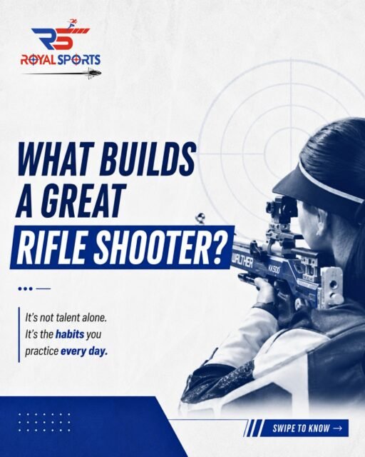 What truly builds a great rifle shooter? 🎯

It’s not just talent.
It’s the habits you practice every single day.

✔ Staying calm under pressure
✔ Controlling your breathing and posture
✔ Focusing on consistency over speed
✔ Learning from every miss
✔ Training with patience and discipline 

Great shooters are not built overnight.
They are built through repetition, focus, and mental strength. 💪

At Royal Sports Academy, students learn the fundamentals that create confident, disciplined, and precise shooters.

Because shooting is not just about aiming at a target…
It’s about mastering focus, control, and self-discipline. 🔥

📍 Thane | Chembur | Dombivli
🌐 [www.royalsports.ind.in](http://www.royalsports.ind.in)
📩 DM us to begin your shooting journey today.

.
.
.
[ rifle shooting academy, shooting training india, air rifle shooting, shooting sports, rifle shooter training, precision shooting, sports academy india, focus and discipline, shooting range india, target shooting, shooting practice, sports coaching, olympic shooting training, confidence building sports, royal sports academy ]

#RifleShooting #ShootingAcademy #PrecisionTraining #SportsCoaching #RoyalSports