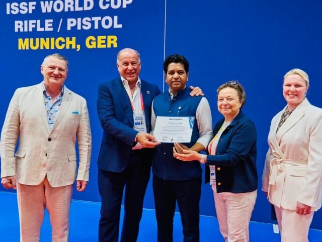 A proud milestone for Royal Sports Academy.

Our Director, Mr. Dhiraj Singh, successfully completed the ISSF Competition Manager Course in Munich, Germany, with a perfect 100% score a testament to excellence, dedication and continuous learning in shooting sports.
.
.
.
[ISSF, Shooting Sports, Competition Management, Rifle Shooting, Sports Excellence, Munich, Germany, NRAI, Sports Leadership, Athlete Development]

#RoyalSportsAcademy #ISSF #ShootingSports #RifleShooting #ProudMoment