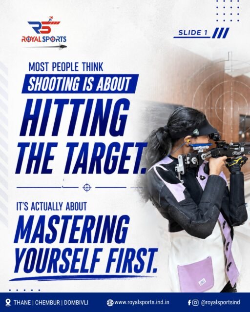 Master yourself before you master the target 🎯 
Focus. Patience. Control. Discipline. 

This is rifle shooting at Royal Sports.
Thane | Chembur | Dombivli
.
.
.
[rifle shooting, shooting academy, sports training, focus training, athlete mindset, air rifle shooting, Thane, Chembur, Dombivli, Royal Sports Academy,
 confidence, discipline, self-control]

#AirRifleShooting #IndianShooting #AthleteMindset #fy #explore