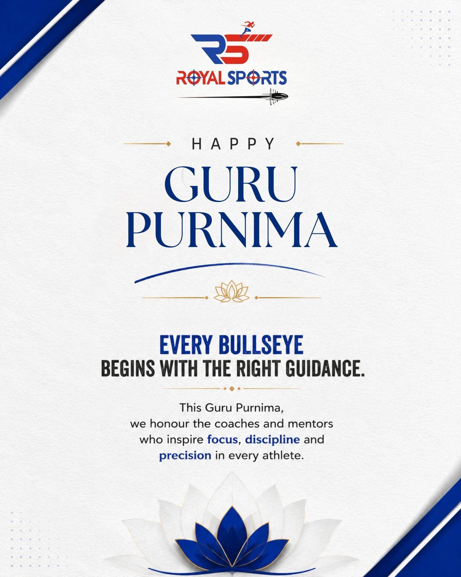Every achievement begins with the right guidance. 🎯

On this Guru Purnima, we celebrate the coaches and mentors who shape skills, build confidence, and inspire athletes to aim higher with focus, discipline, and dedication.

Behind every bullseye is a mentor who helps you improve every shot. 

Happy Guru Purnima from Royal Sports.
.
.
.
[Guru Purnima wishes, sports training, shooting sports, shooting academy, rifle shooting, pistol shooting, sports coaching, athlete training, coach appreciation, mentor guidance, sports discipline, focus and precision, skill development, competitive shooting, sports motivation, young athletes, professional coaching, Royal Sports, target shooting, sports excellence]

#GuruPurnima #SportsTraining #ShootingSports #AthleteMindset #Explore